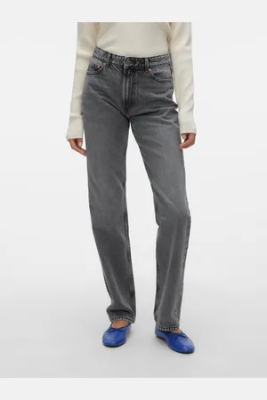 VERO MODA Vmhailey Hohe Taille Gerade Geschnitten Jeans