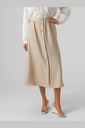 VERO MODA Vmmelaney Hohe Taille Langer Rock