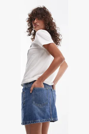 Topshop Denim Pelmet Mini Skirt