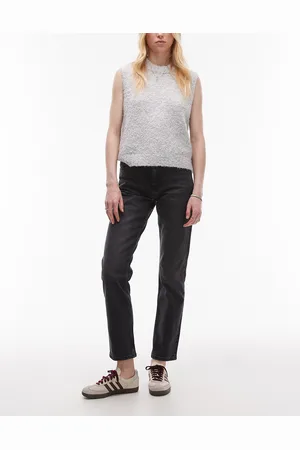 Topshop Tall Mid Rise Straight Cropped Jean