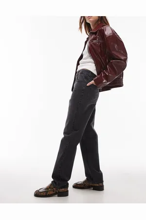 Topshop Runway Mid Rise Straight Jean