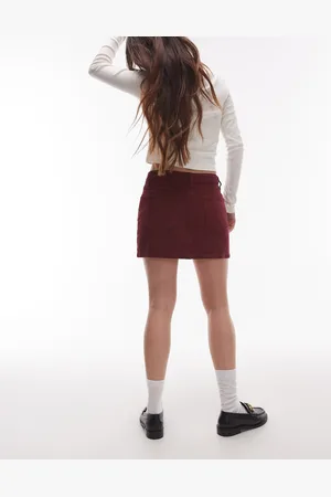 Topshop Denim Mini Pelmet Skirt