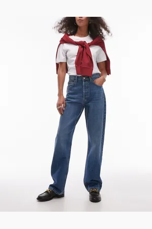 Topshop Kort High Rise Straight Jean