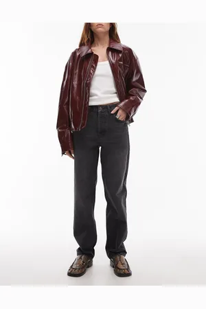 Topshop Runway Mid Rise Straight Jean