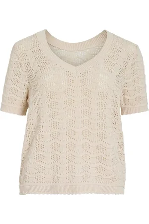 VILA Vicoby Kurzärmeliges Stricktop