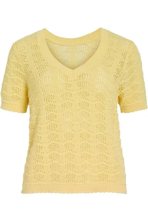 VILA Vicoby Kurzärmeliges Stricktop