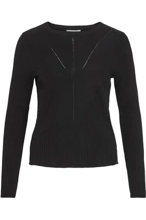 VILA Geripptes Strickoberteil