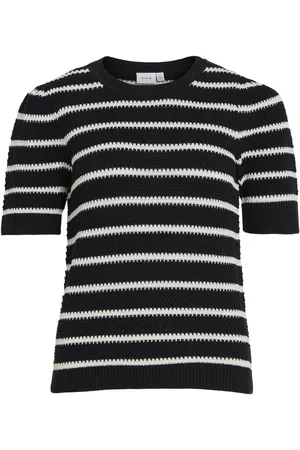 VILA Kurzarm Stricktop