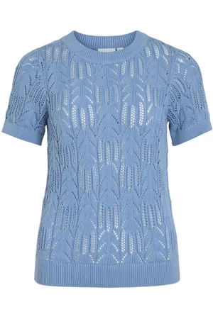 VILA Kurzarm Stricktop