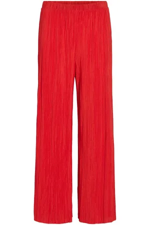 VILA Gerippte Hose Mit Weitem Bein