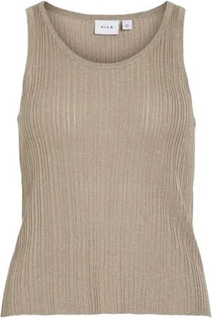 VILA Ärmellos Stricktop