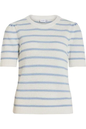 VILA Kurzarm Stricktop