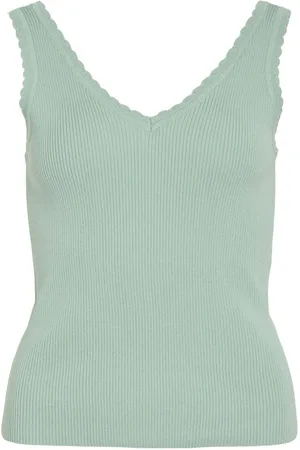 VILA Ärmellos Stricktop