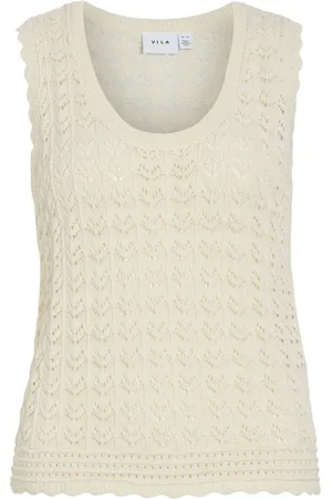 VILA Vidolise Ärmelloses Stricktop