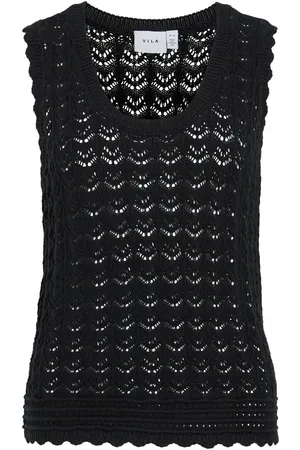 VILA Vidolise Ärmelloses Stricktop