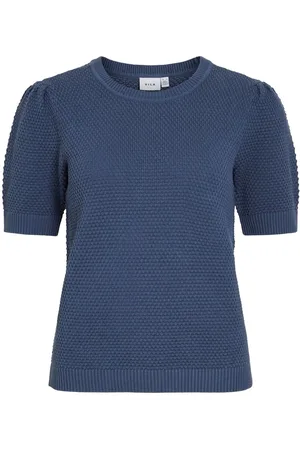 VILA Kurzärmeliges Strickoberteil