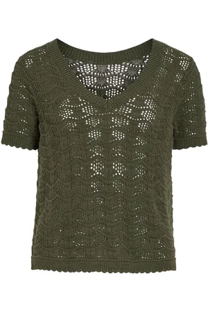 VILA Vicoby Kurzärmeliges Stricktop