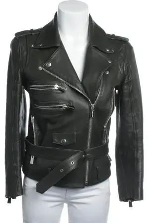 ANINE BING Lederjacke XS Dunkelgrün