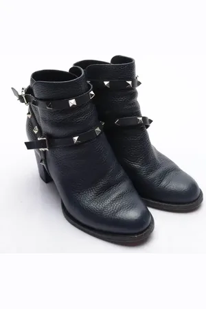 VALENTINO Rockstud Biker Boots EUR 36 Navy