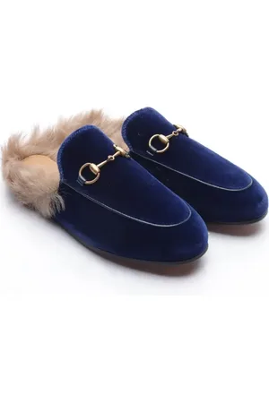 Gucci Princetown Fur Mules EUR 35 Navy