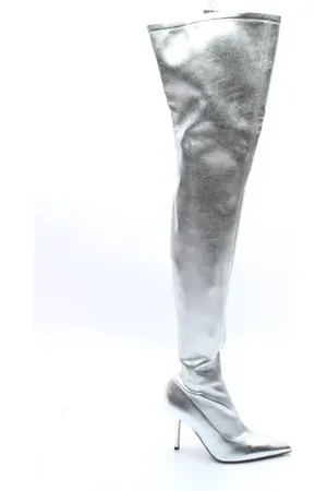 PARIS TEXAS Overkneestiefel EUR 35,5 Silber