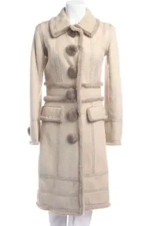 LOUIS VUITTON Ledermantel 34 Beige