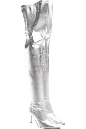 PARIS TEXAS Overkneestiefel EUR 35 Silber