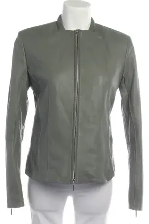 Emporio Armani Lederjacke 44 Hellgrün