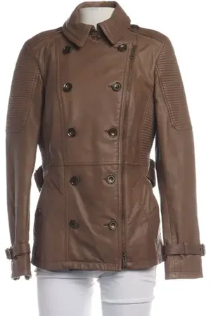 Burberry Ledermantel 36 Hellbraun