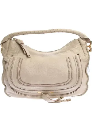 Chloé Marcie Large Schultertasche Beige