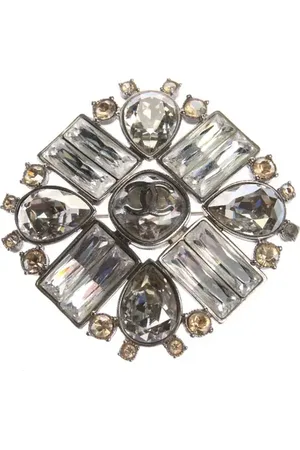 CHANEL Brosche Silber