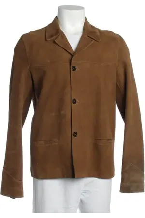 Saint Laurent Lederjacke 52 Hellbraun