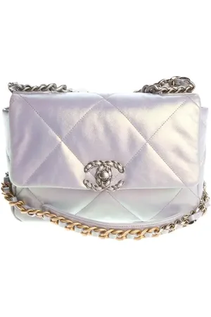 CHANEL 19 Medium Schultertasche Lavendel