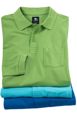 Otto Kern 3er Pack Herren Poloshirts langarm