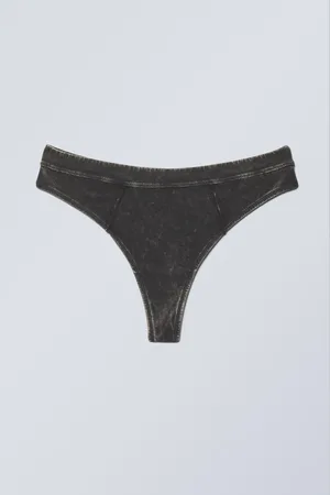 Weekday Tanga aus gewaschener Baumwolle Miley