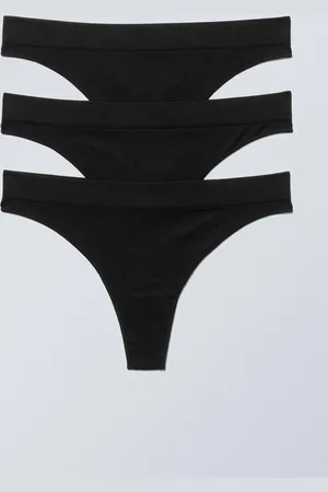 Weekday Weiche Tangas Cat, 3er-Pack