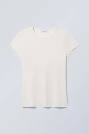 Weekday Figurbetontes T-Shirt mit kurzen Ärmeln