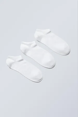 Weekday 3er-Pack niedrige Sneakersocken aus Baumwolle