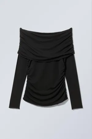 Weekday Off-Shoulder-Top mit umgeschlagenem Ausschnitt