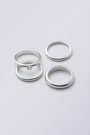 Weekday 4er-Pack Crush-Ringe