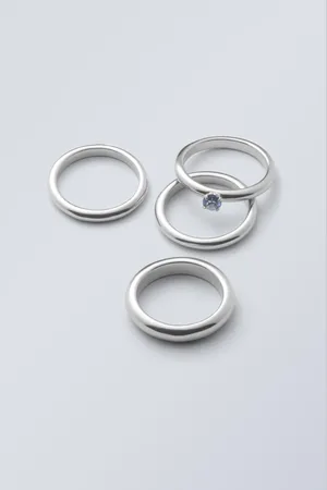 Weekday 4er-Pack Crush-Ringe