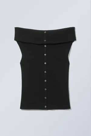 Weekday Ärmelloses Off-Shoulder-Stricktop