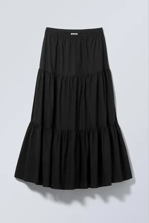 Weekday Maxi-Stufenrock aus Popeline