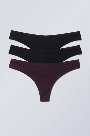 Weekday 3er-Pack Baumwoll-Tangas mit niedriger Taille