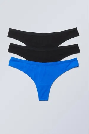 Weekday 3er-Pack Baumwoll-Tangas mit niedriger Taille