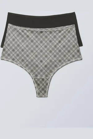 Weekday 2er-Pack weiche High-Waist-Tangas
