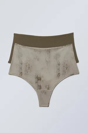 Weekday 2er-Pack weiche High-Waist-Tangas