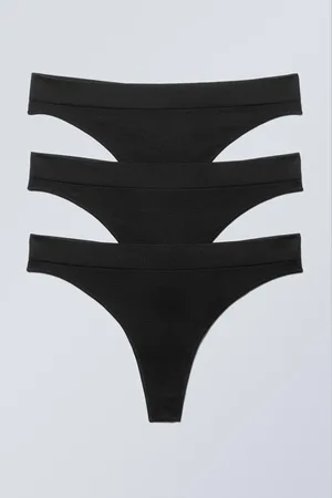Weekday 3er-Pack Nahtlose Tangas Cat Soft mit hoher Taille