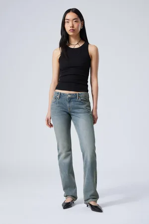 Weekday Nail Low Waist Slim Straight Leg Jeans