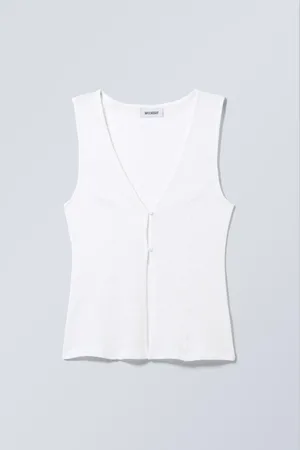 Weekday Figurbetontes Top mit Knopfleiste